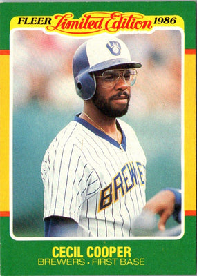 1986 Fleer Limited Edition Cecil Cooper #12