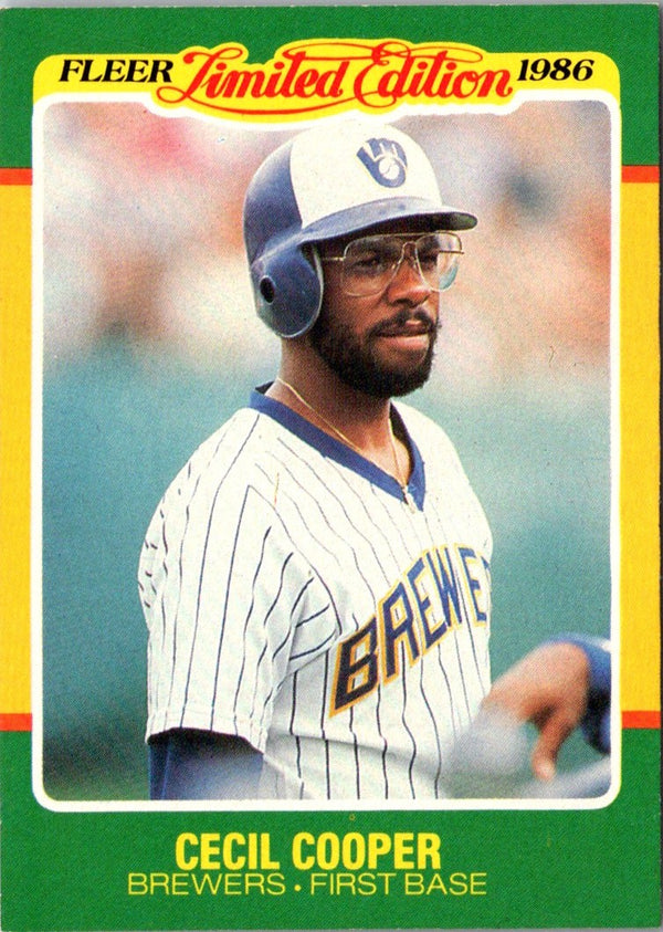 1986 Fleer Limited Edition Cecil Cooper #12