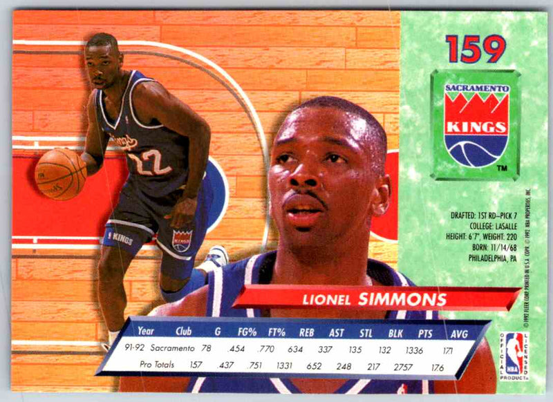 1992 Fleer Ultra Lionel Simmons