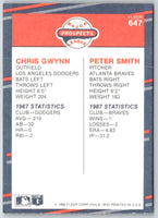 1988 Fleer Chris Gwynn/Peter Smith #647 Rookie