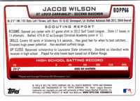 2012 Bowman Draft Picks & Prospects Chrome Jacob Wilson #BDPP66
