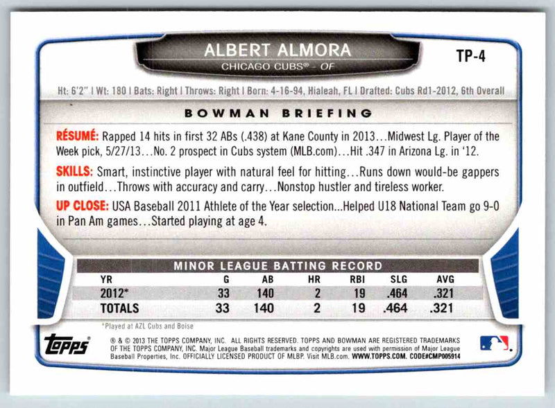 2014 Bowman Albert Almora