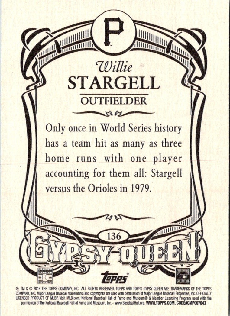 2014 Topps Gypsy Queen Willie Stargell