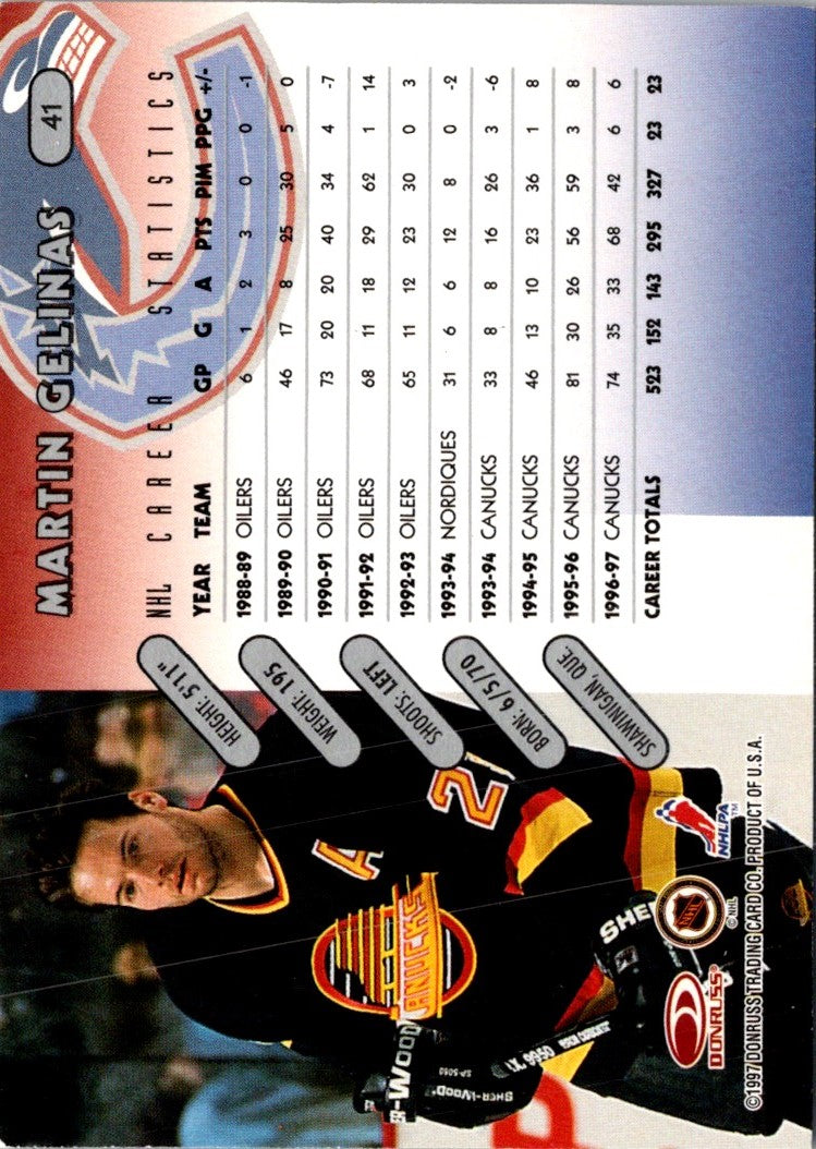 1997 Donruss Martin Gelinas