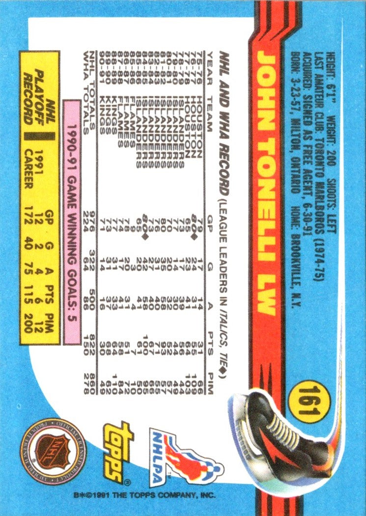 1991 O-Pee-Chee John Tonelli