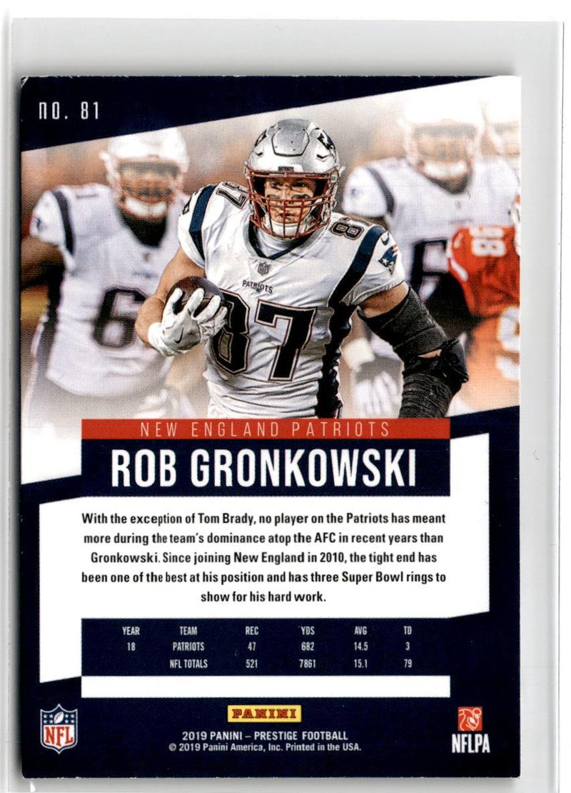 2019 Panini Prestige Rob Gronkowski