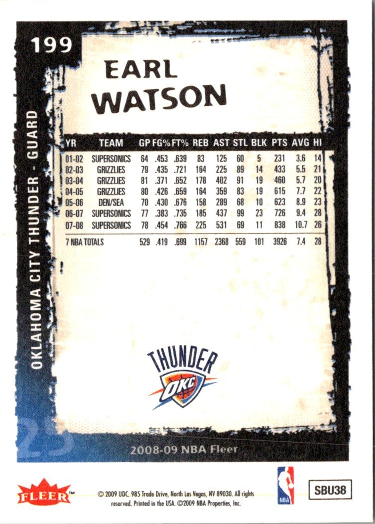 2008 Fleer Earl Watson