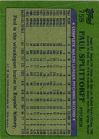 1982 Topps Paul Splittorff #759