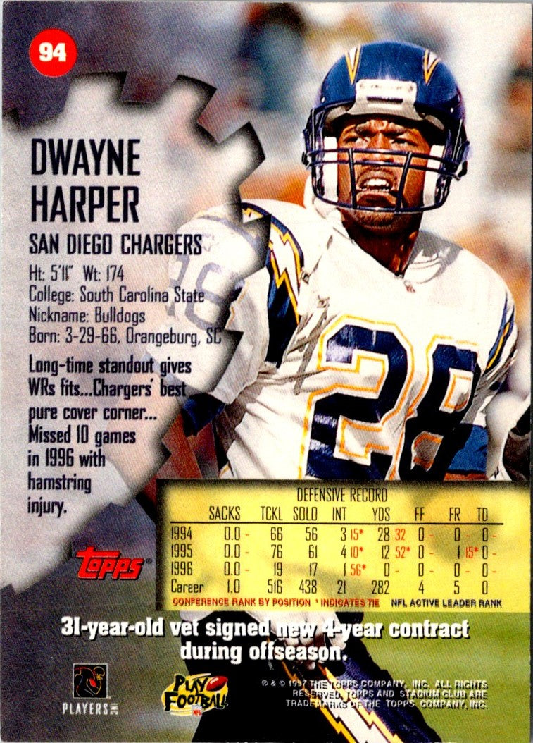 1997 Stadium Club Dwayne Harper