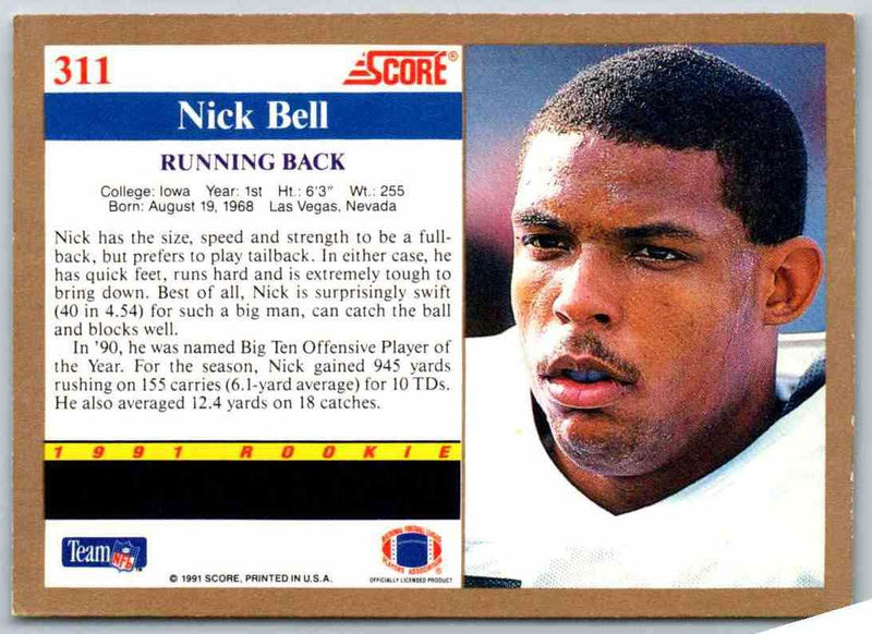 1991 Score Nick Bell