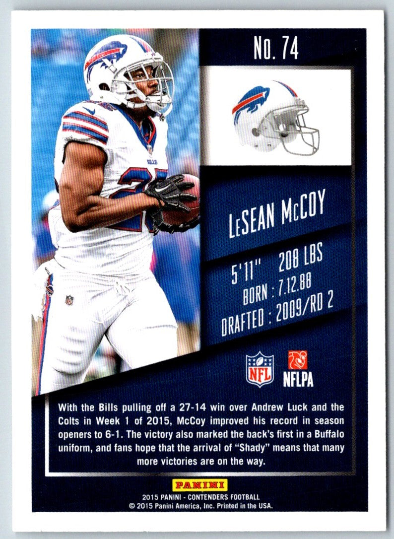 2015 Panini Contenders LeSean McCoy