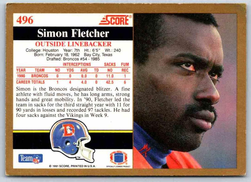 1991 Score Simon Fletcher