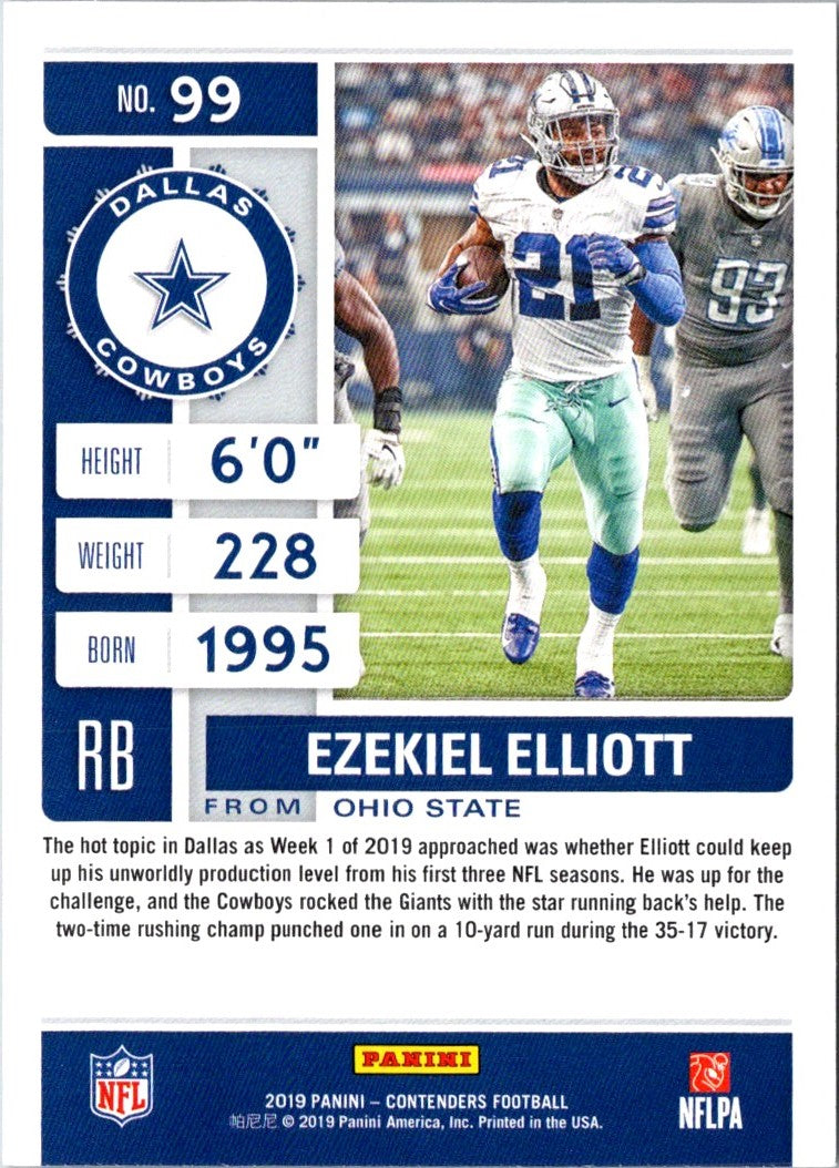 2018 Panini Ezekiel Elliott