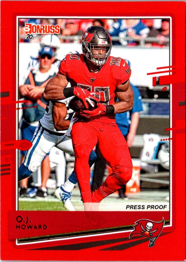 2020 Donruss Press Proof Yellow O.J. Howard