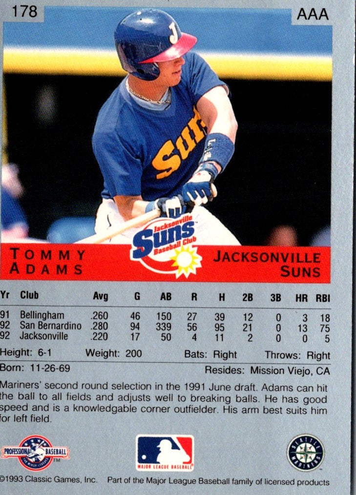 1993 Classic Best Tommy Adams
