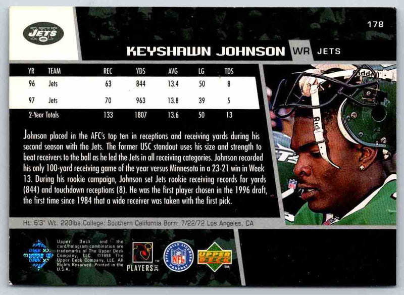 1998 Upper Deck Keyshawn Johnson