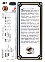 1992 Upper Deck Ray Whitney #407 Rookie