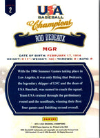 2013 Panini USA Champions Rod Dedeaux #2