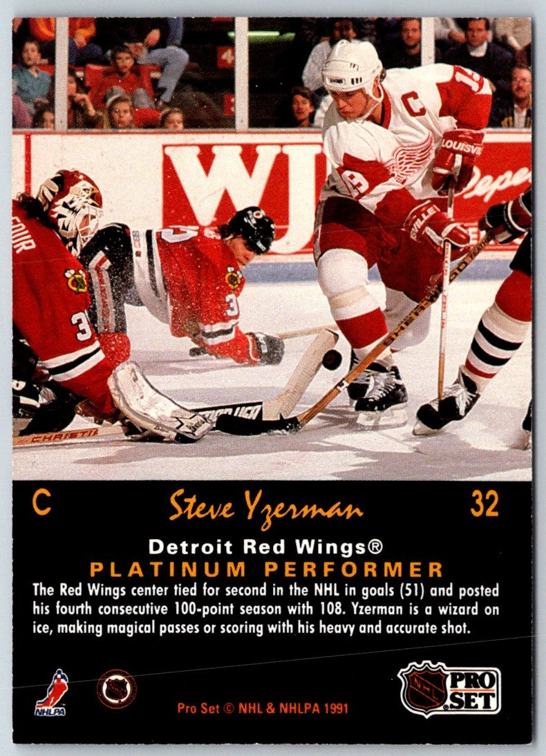 1991 Pro Set Platinum Steve Yzerman