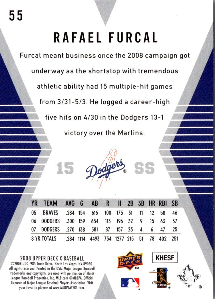 2008 Upper Deck X Rafael Furcal