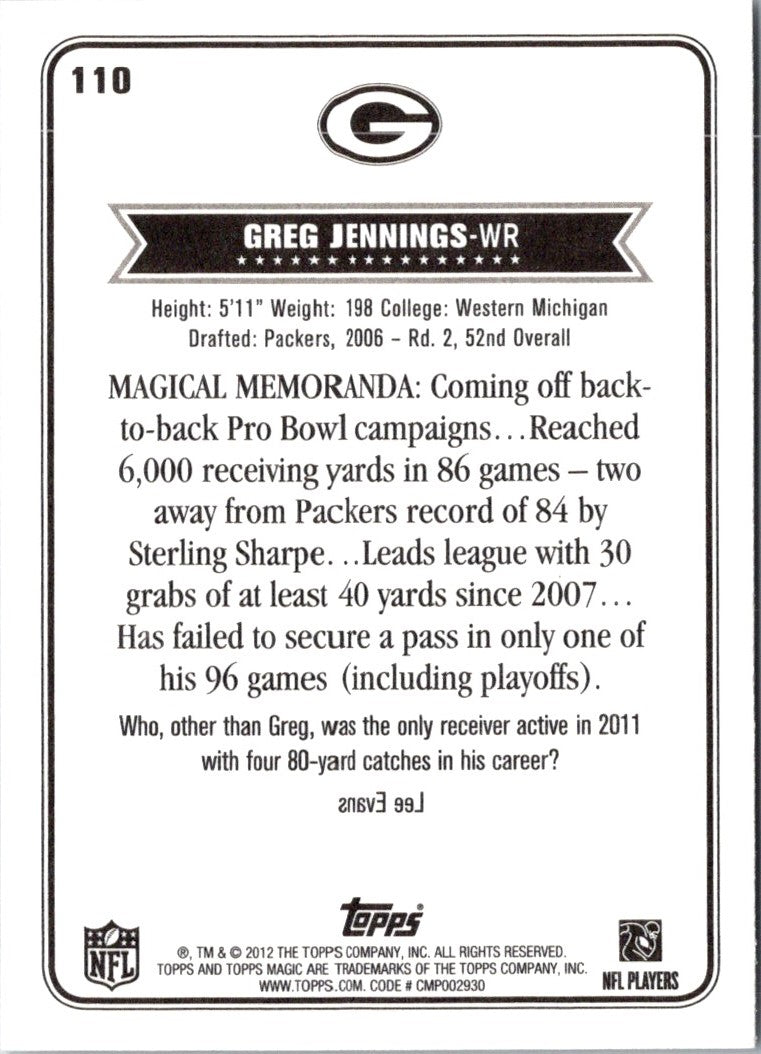 2012 Topps Magic Greg Jennings