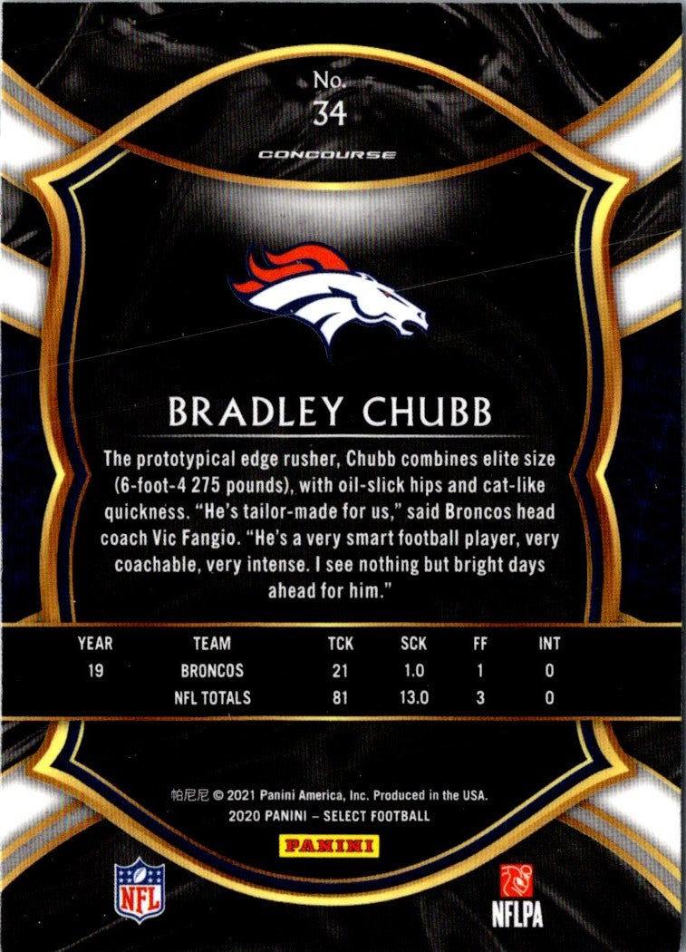 2020 Panini Select Bradley Chubb