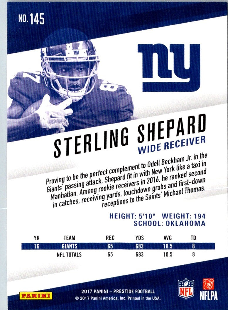 2017 Panini Prestige Sterling Shepard