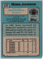 1988 Topps Norm Johnson #137