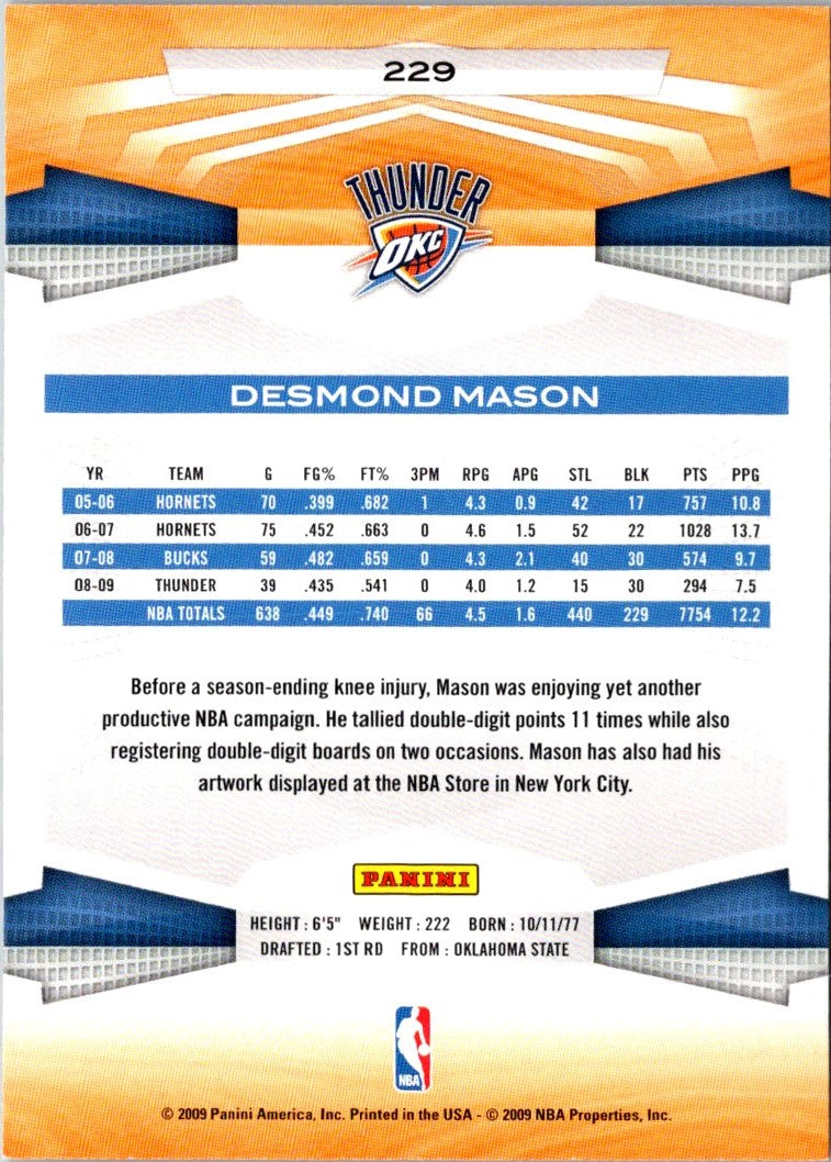 2009 Panini Desmond Mason