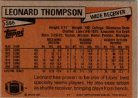 1981 Topps Leonard Thompson #386