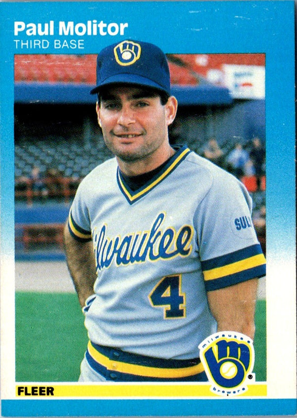 1987 Fleer Paul Molitor #350