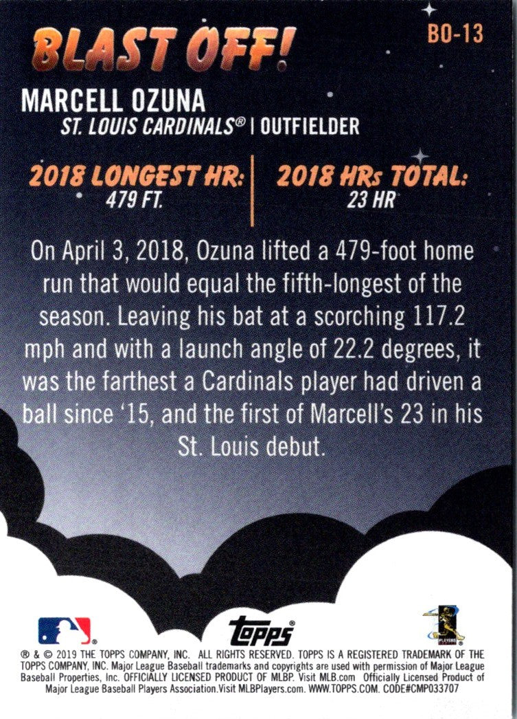 2019 Topps Big League Blast Off! Marcell Ozuna