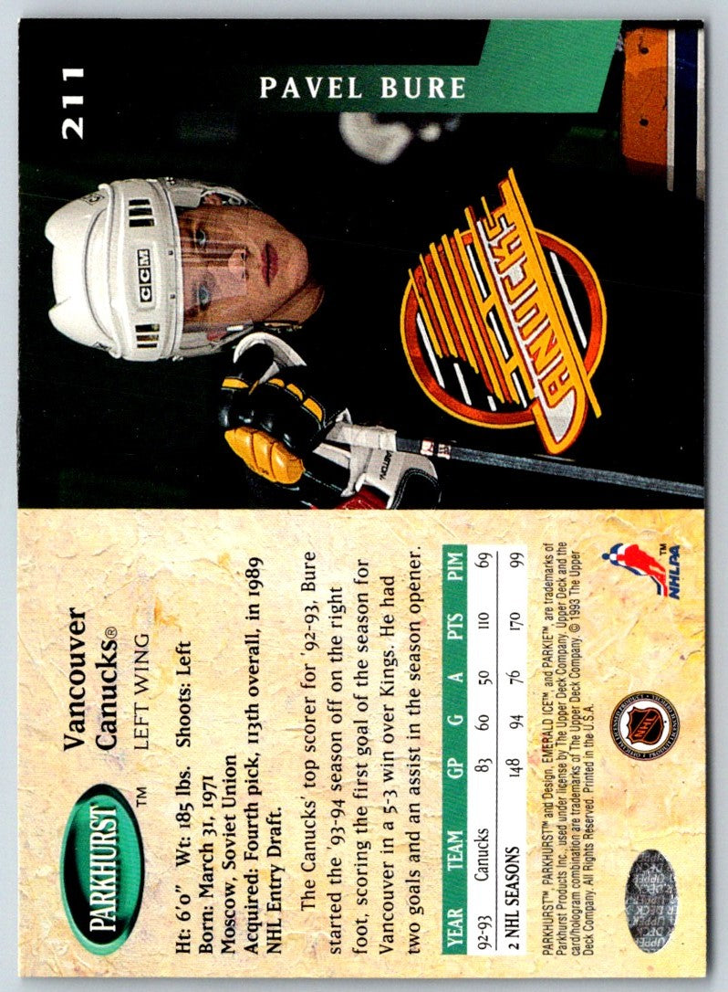 1993 Parkhurst Pavel Bure