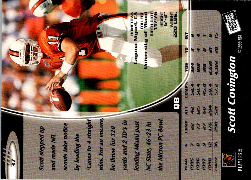 1999 Press Pass Scott Covington