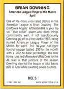 1987 Donruss Highlights Brian Downing