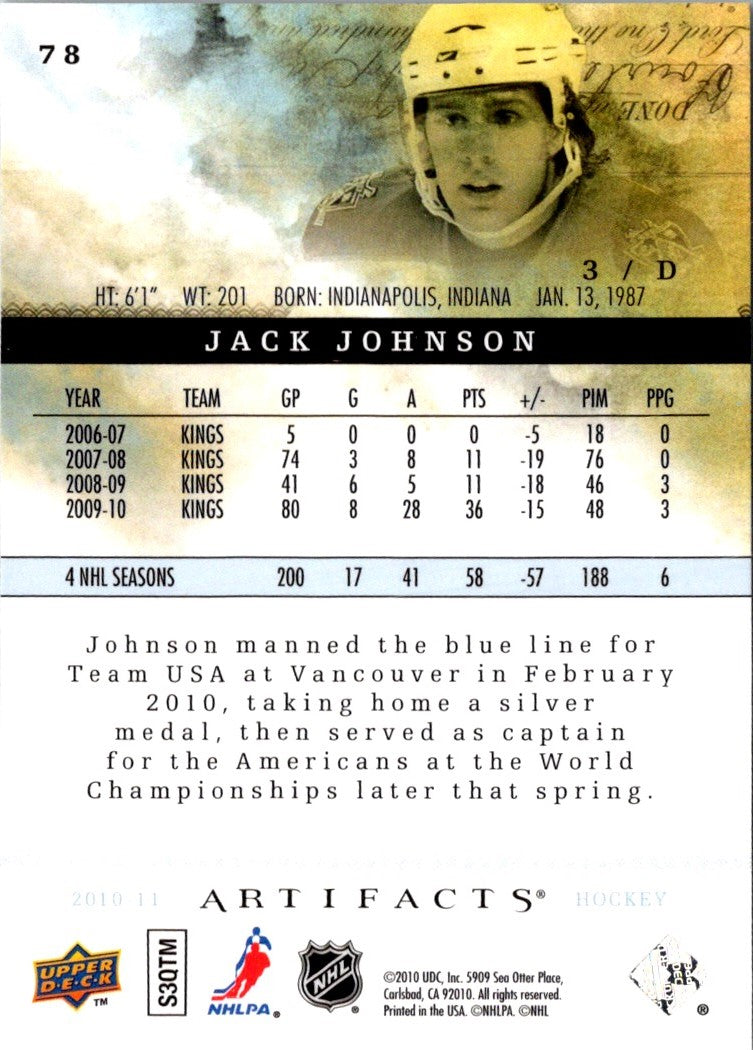 2010 Upper Deck Artifacts Jack Johnson