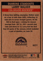2002 Fleer Tradition Update Larry Walker #U277