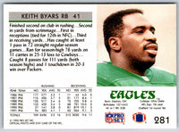 1992 Proset Keith Byars #281