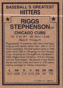 1982 TCMA Baseball's Greatest Hitters Riggs Stephenson