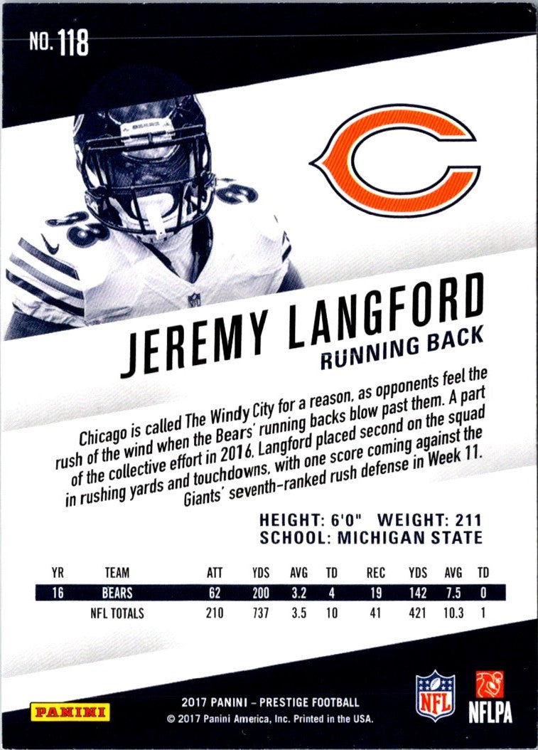 2017 Panini Prestige Jeremy Langford