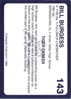 1989 Collegiate Collection Auburn Coke 580 Bill Burgess #143