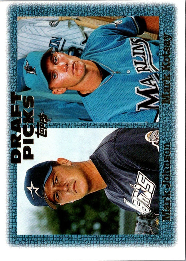 1997 Topps Mark Johnson/Mark Kotsay #483 Rookie