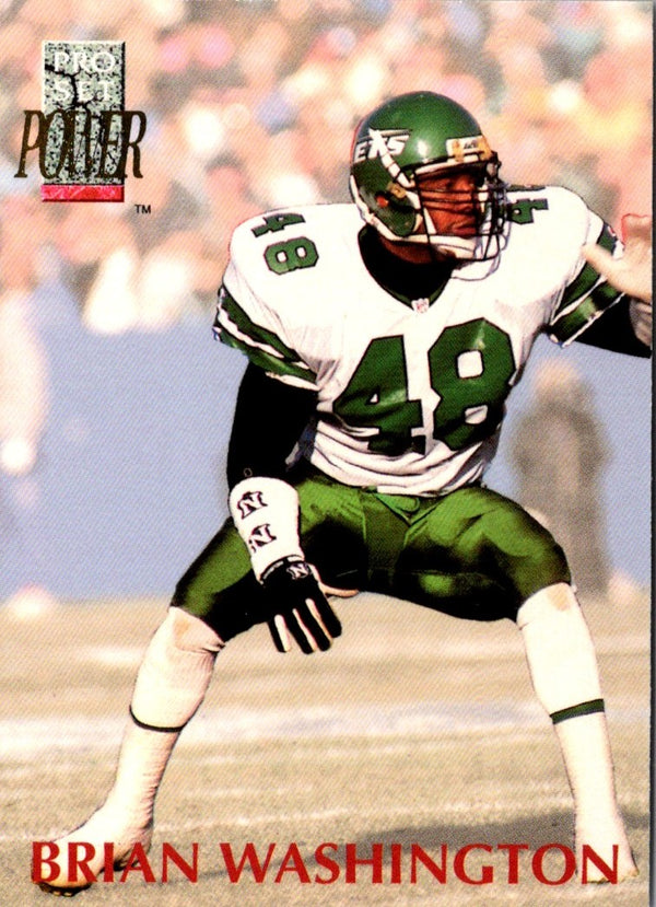 1992 Pro Set Power Brian Washington #148