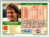 1989 NFL Proset Clay Matthews #80