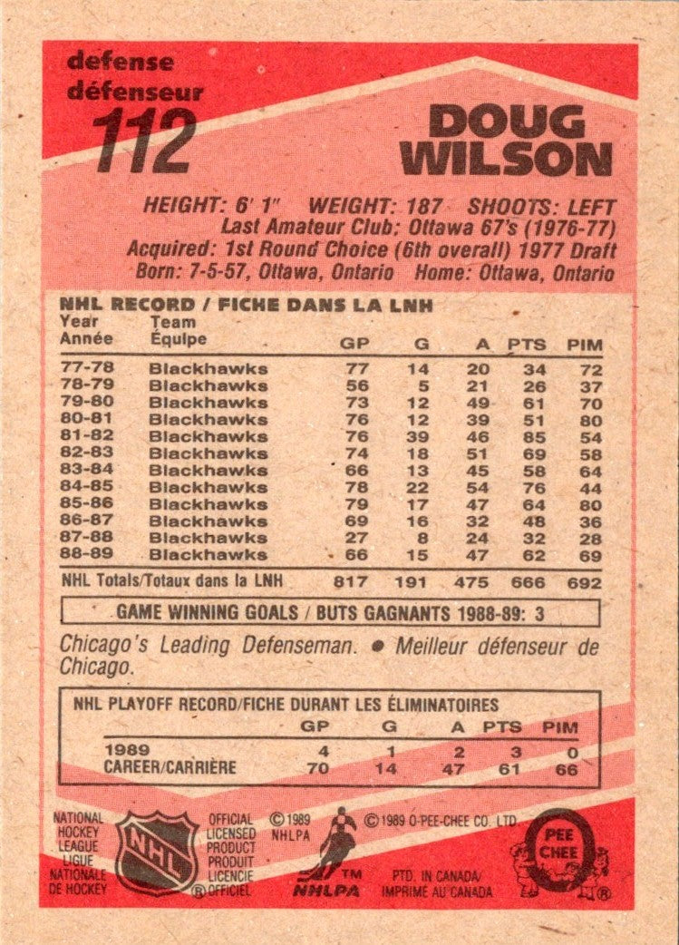 1989 O-Pee-Chee Doug Wilson