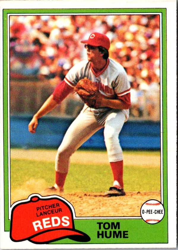 1981 O-Pee-Chee Tom Hume #292