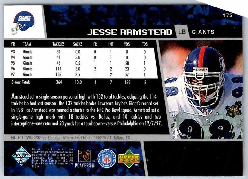 1998 Upper Deck Jessie Armstead