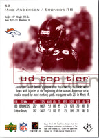 2001 Upper Deck Top Tier Mike Anderson #53