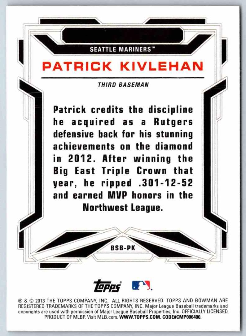 2014 Bowman Patrick Kivlehan