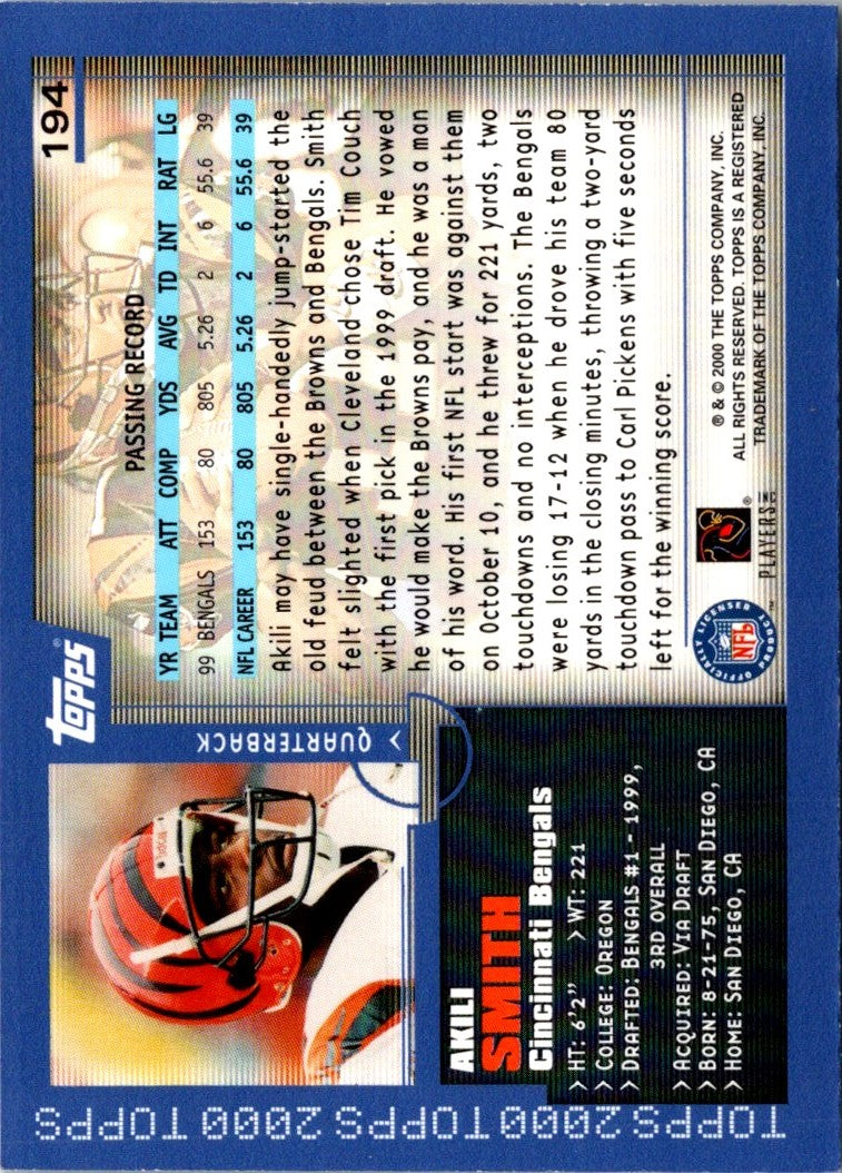 2000 Topps Akili Smith